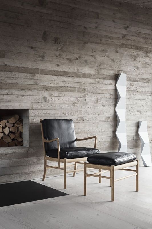 Ole Wanscher Colonial stol og fotskammel 