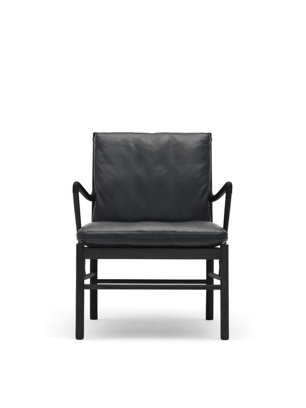 OW149 Colonial chair Ole Wanscher Sort eik / Sort lær