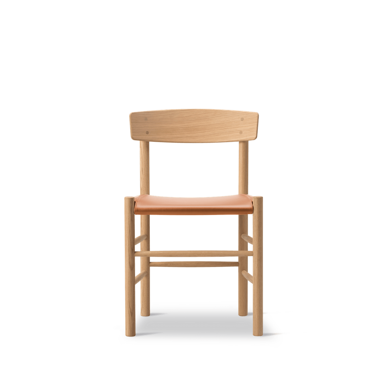 J39 / Lys oljet eik - Cognac lær