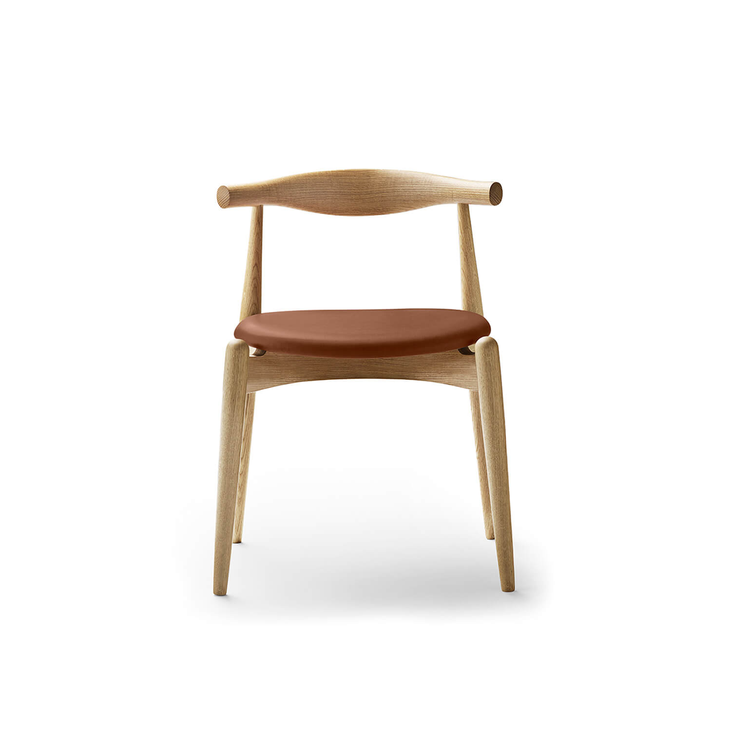 Hans J. Wegner Elbow Chair Oljet eik / cognac lær