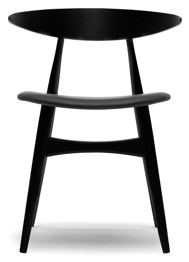 CH33P sort malt eik / sort lær