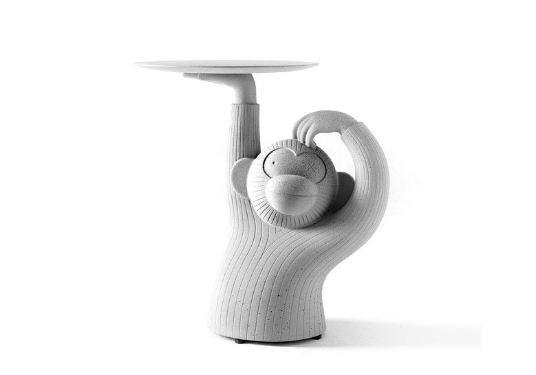 Ape sidebord lysgrå