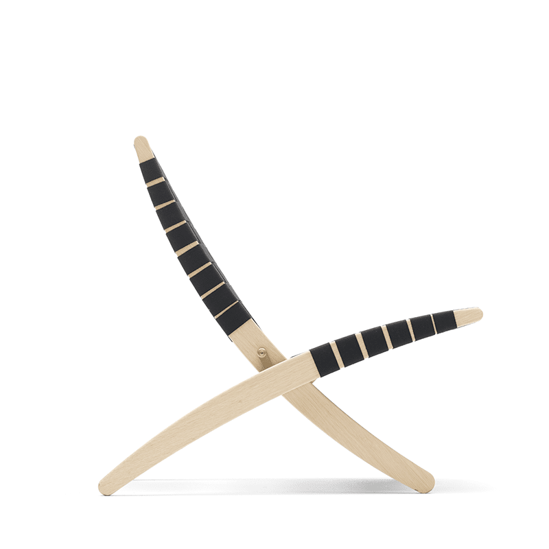 Cuba stol Såpet eik / Sort flett