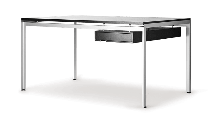 PK52A Studentbord inkl. skuff  / Sort malt Eik/grå