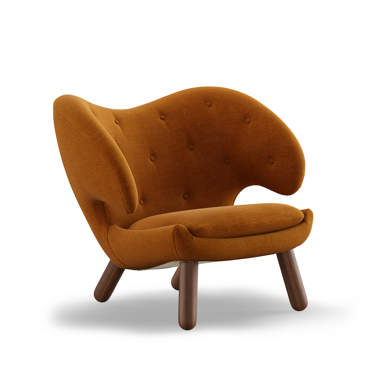 Finn Juhl Pelikan stol / Golden Syrup - Valnøtt