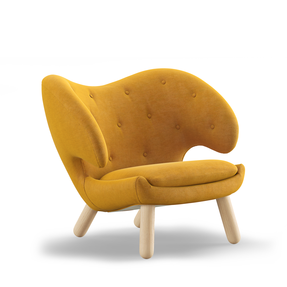 Finn Juhl Pelikan stol / Butterscotch Yellow - Eik