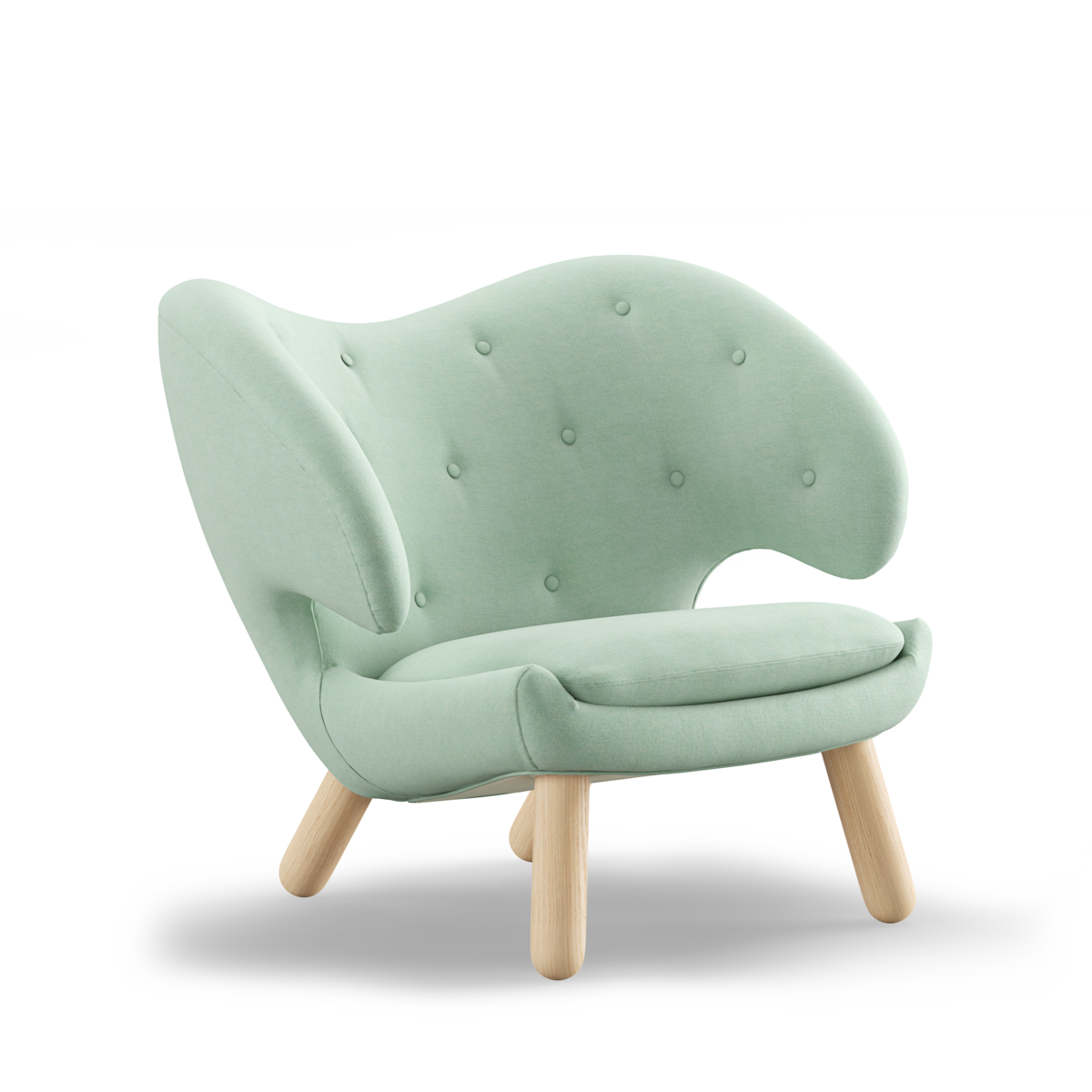 Finn Juhl Pelikan stol / Silver Azure - Eik