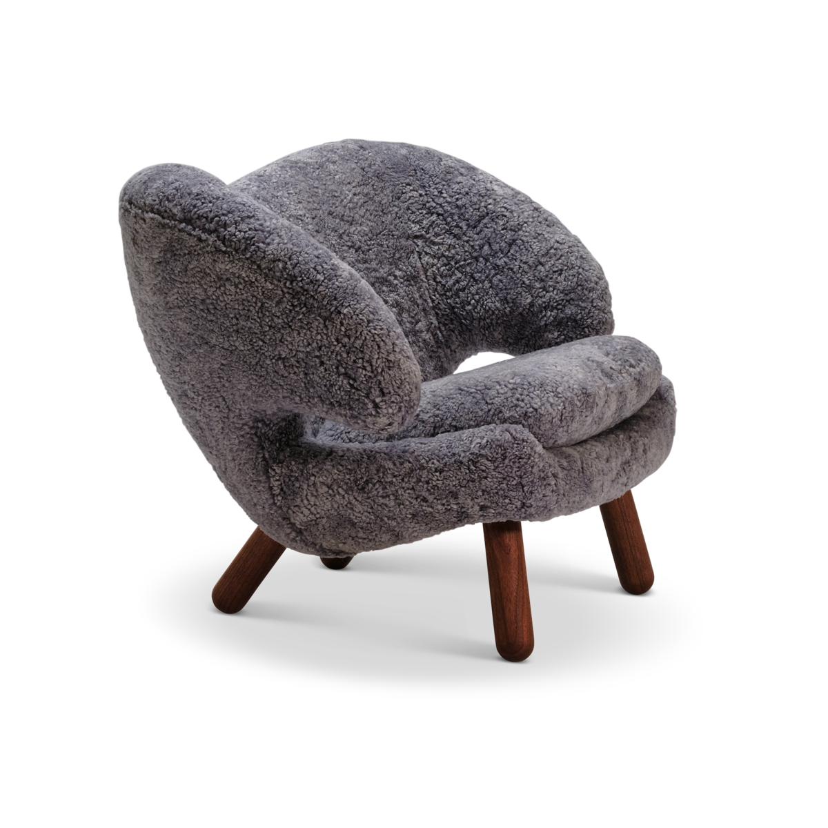 Finn Juhl Pelikan stol / Sheepskin Graphite