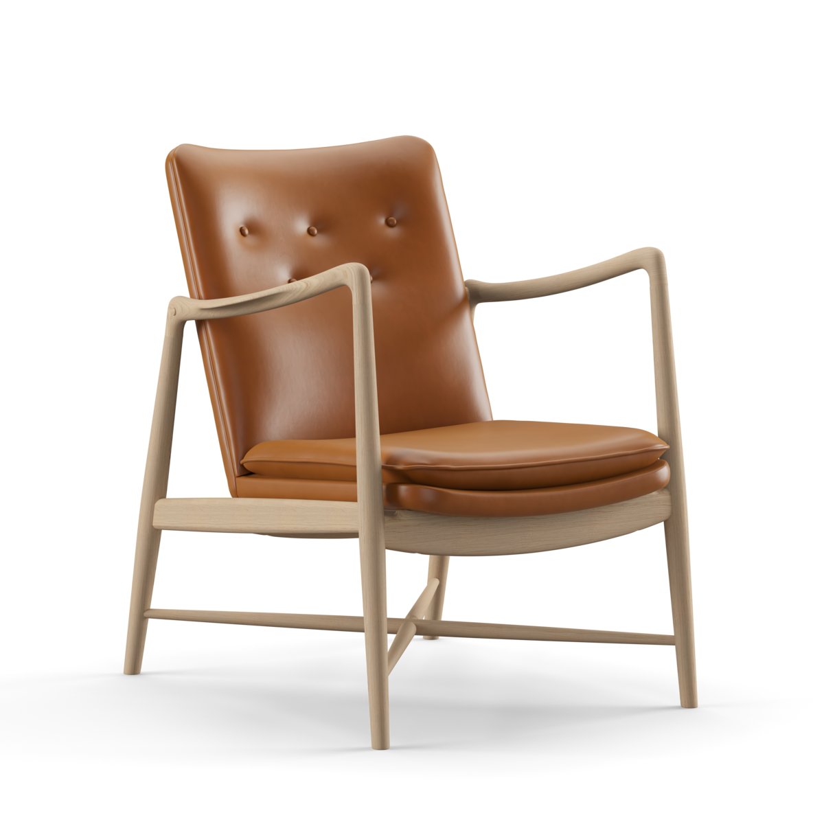 Finn Juhl Kaminstolen / Cognac - Eik