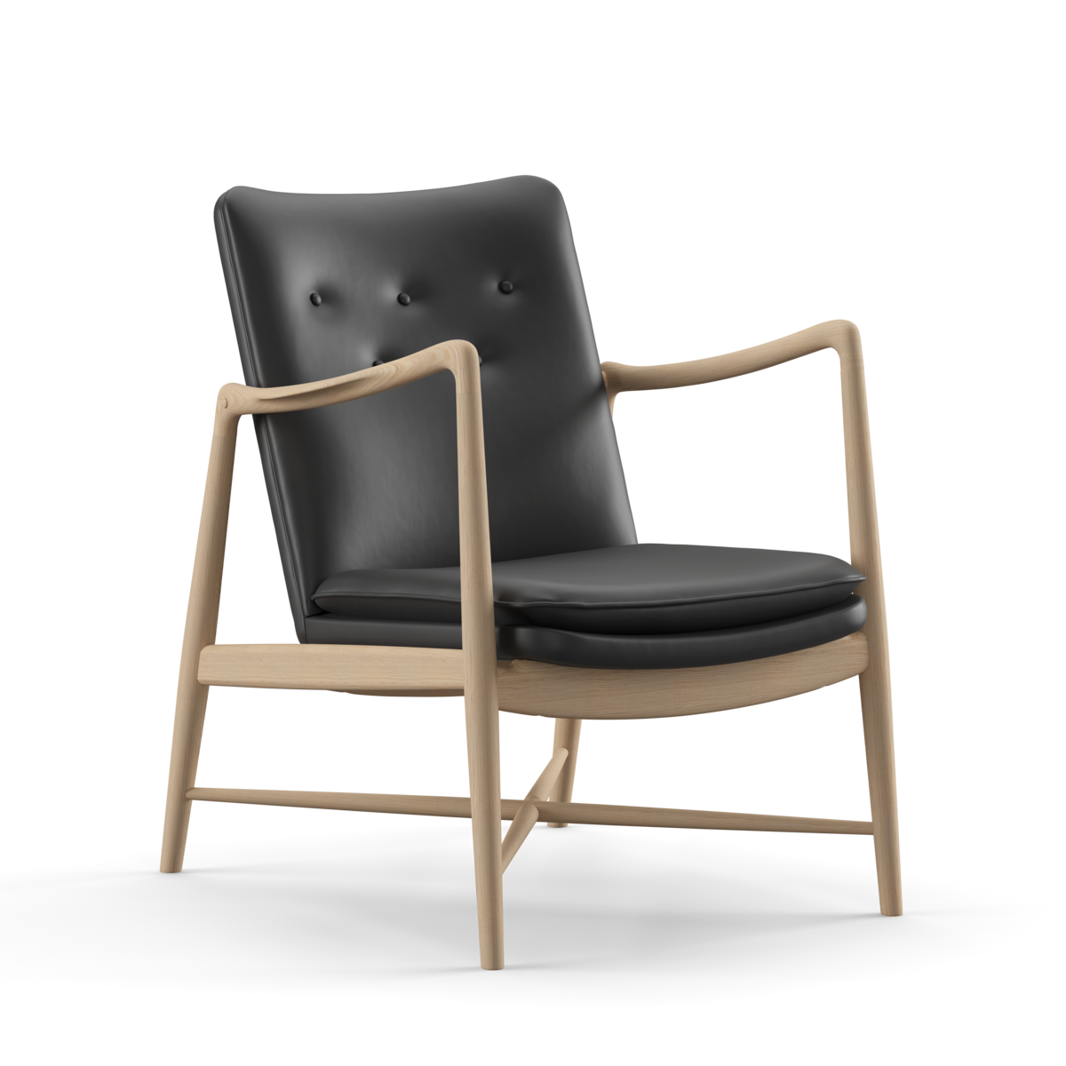 Finn Juhl Kaminstolen / Sort - Eik