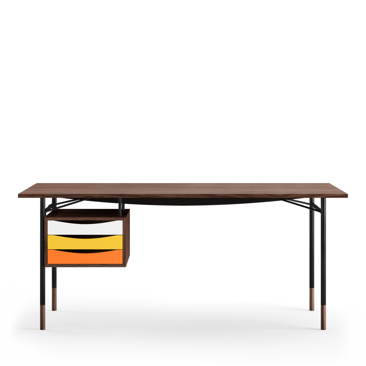 Finn Juhl Nyhavn Skrivebord / Valnøtt - Valnøtt - Varme toner