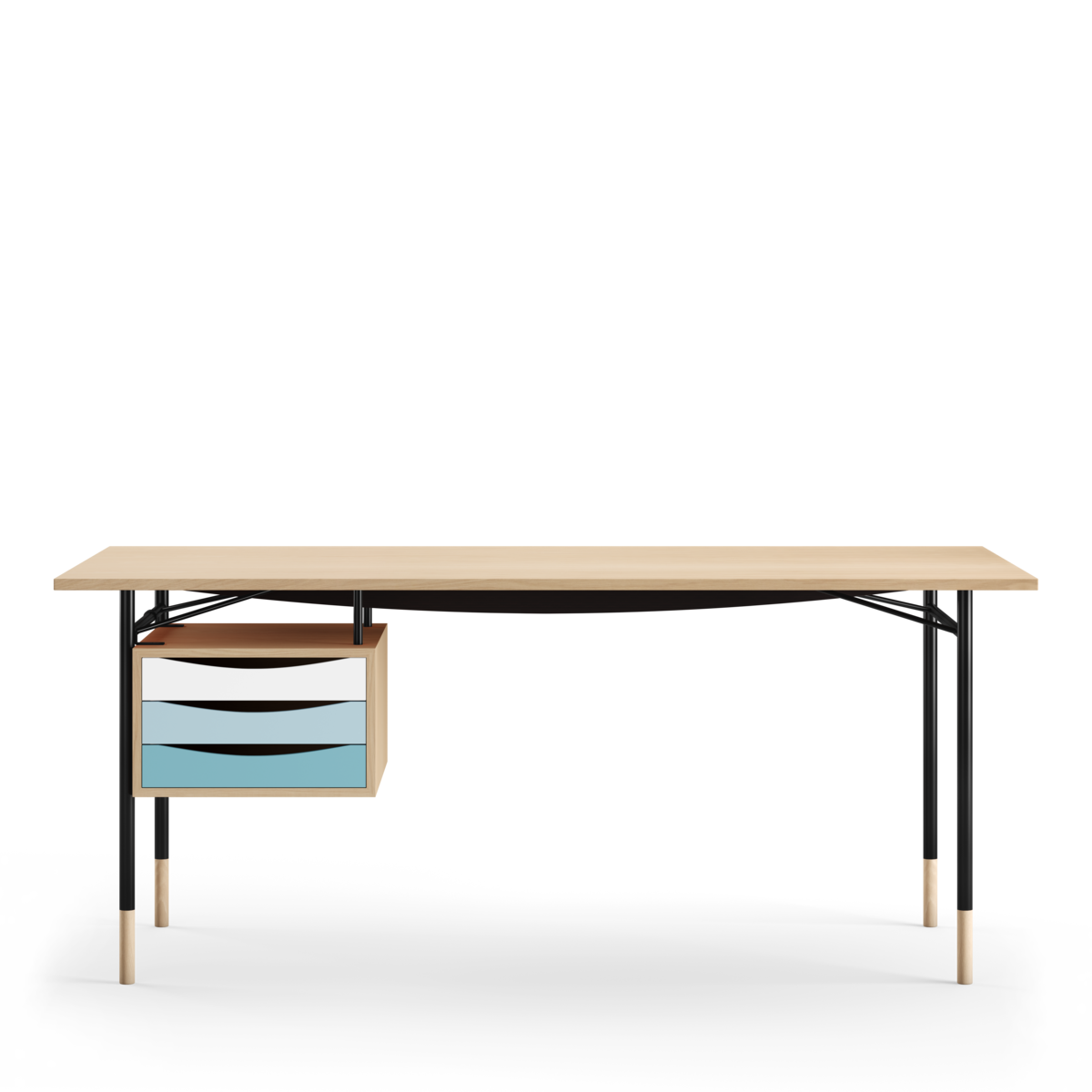 Finn Juhl Nyhavn Skrivebord / Lys eik - Kalde toner