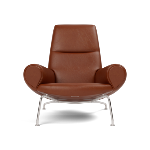 Queen chair  / Russet brown Cera lær 