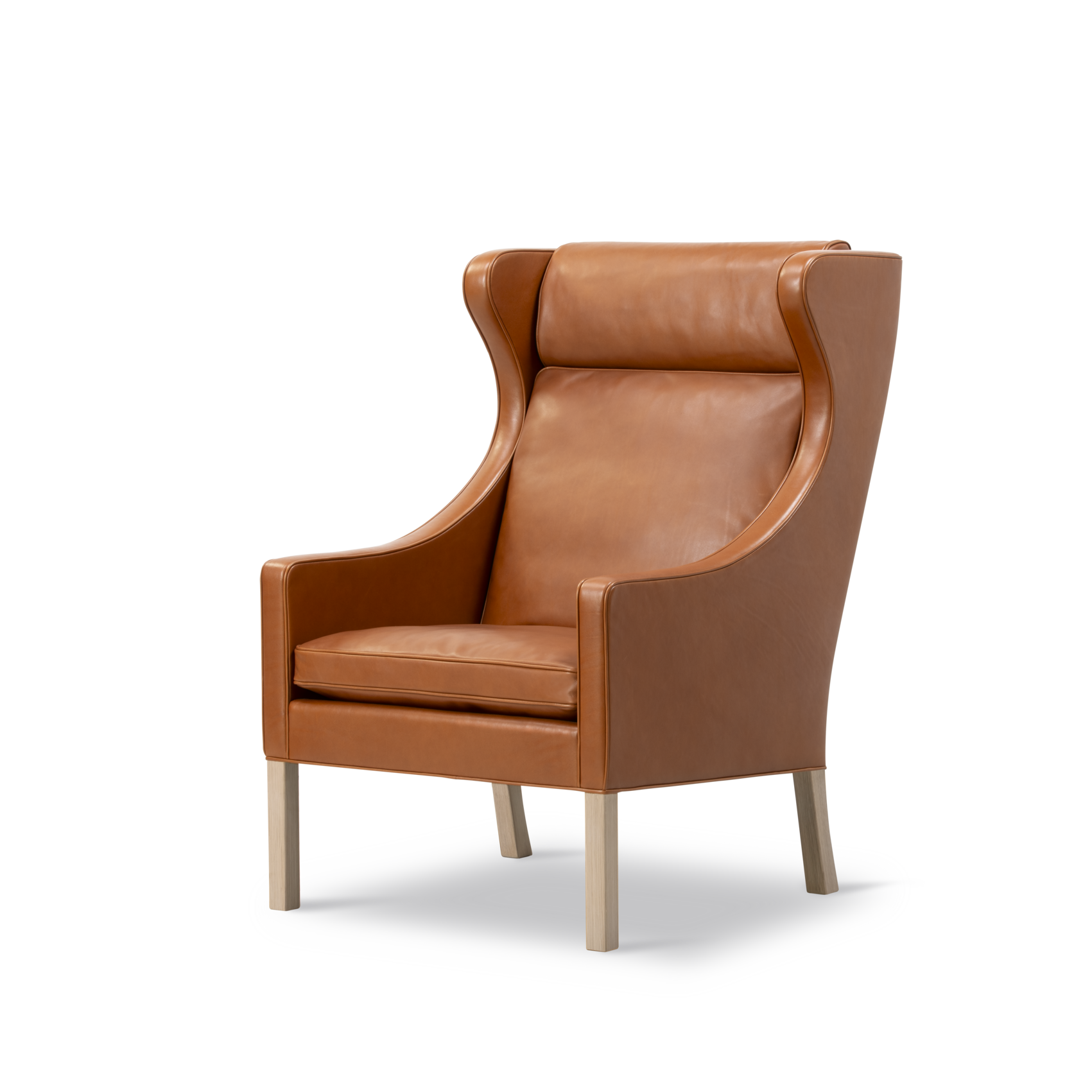 Mogensen Wing chair   / Russet brown Cera lær
