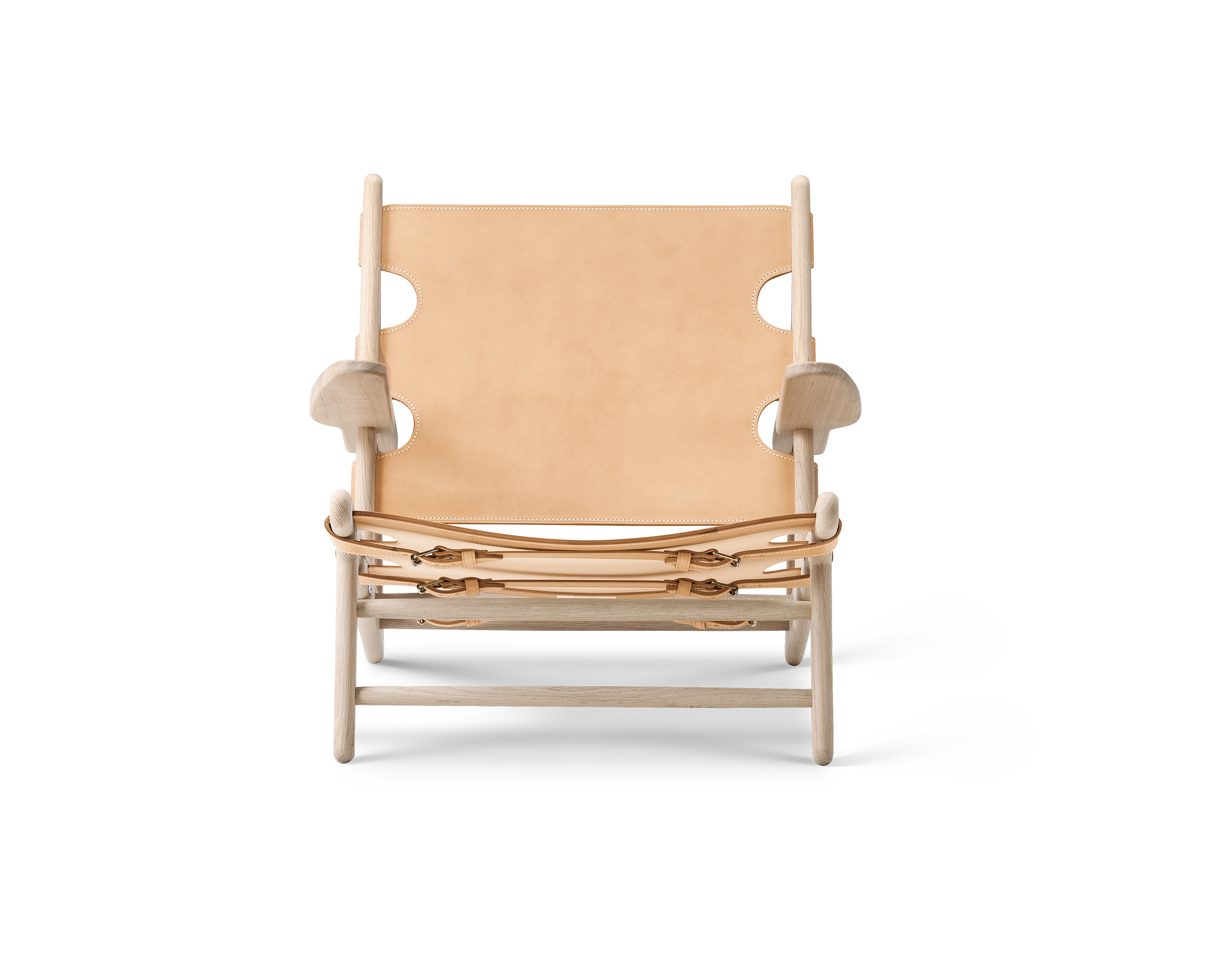 Jaktstolen / Natur lær - såpet eik