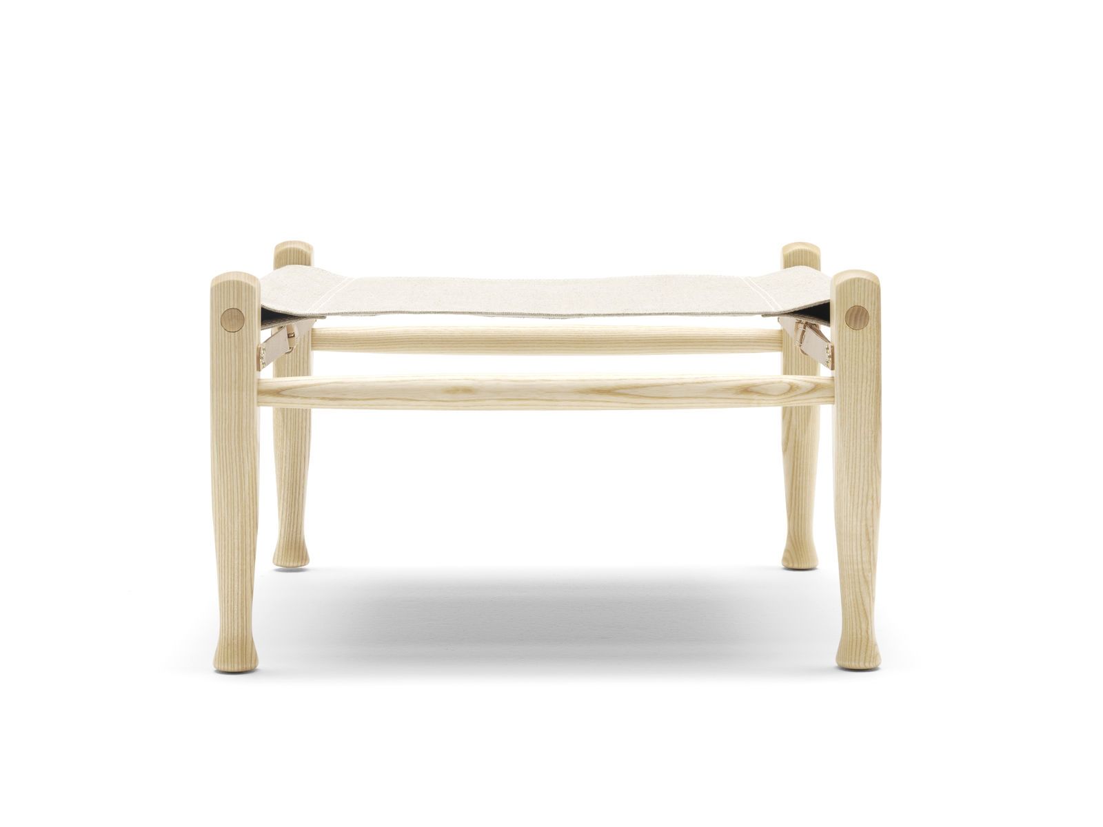 Safari fotskammel oljet ask / natur kanvas