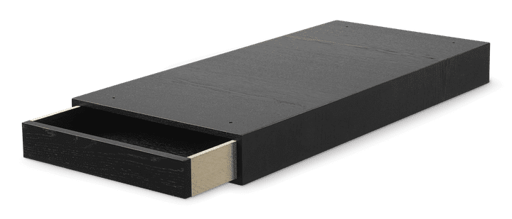 PK52A Studentbord inkl. skuff  / Sort malt Eik/grå