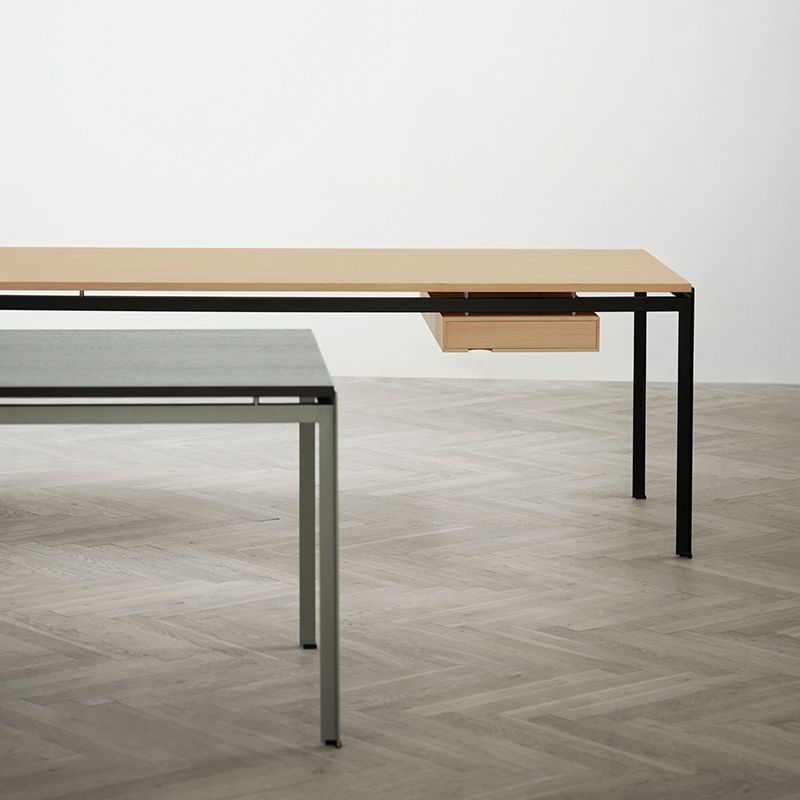 PK52 Professorbord m/skuffeseksjon / oljet eik 