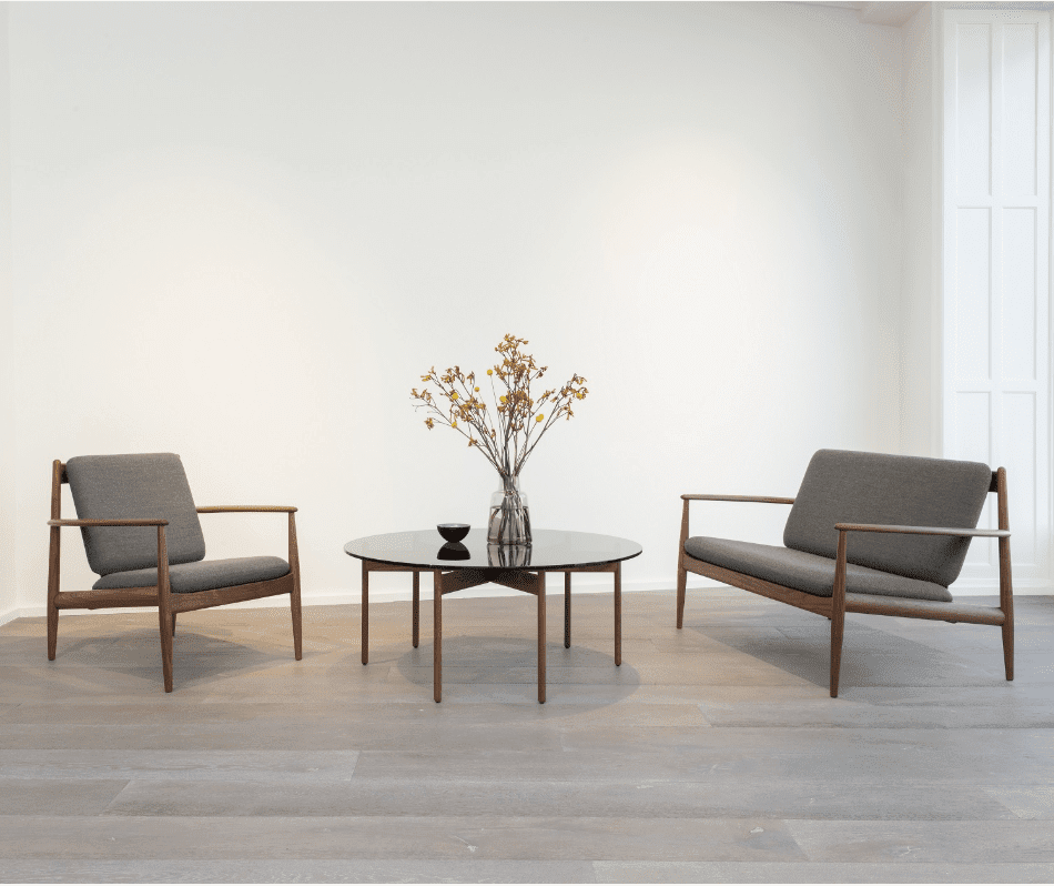 GJ 118 Easy Sofa Valnøtt/Fiord Grå